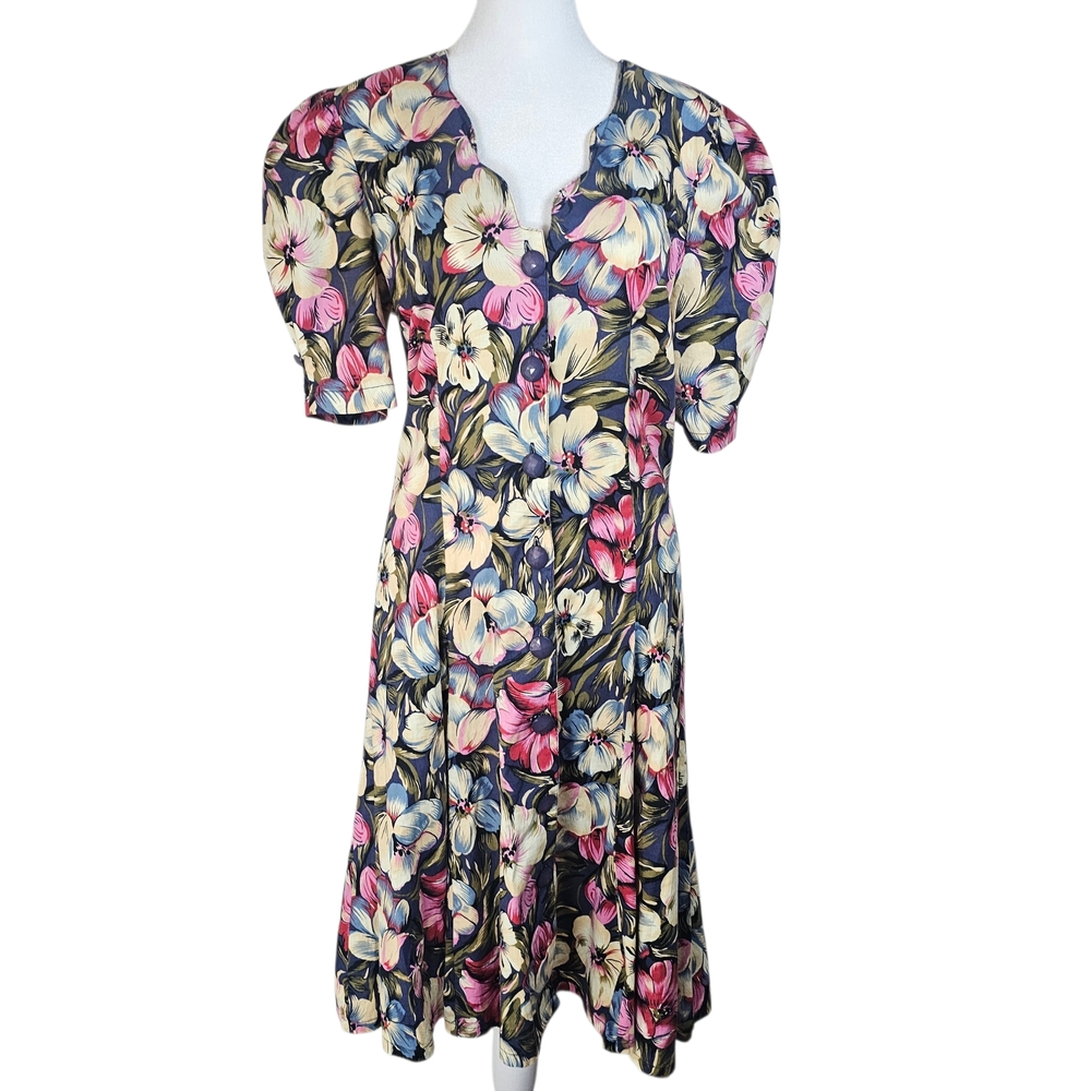 Vintage 1990's ' Joni Blair' Floral Short Sleeve‎ Size 9